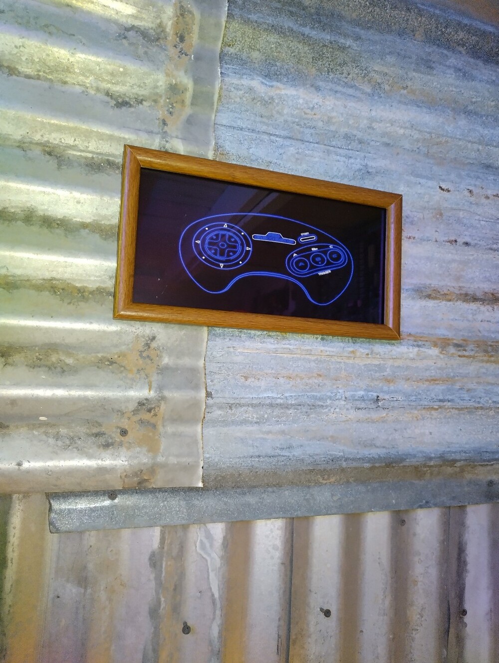 Neon Sega Genesis Controller Framed Art Print By Neon Nicho